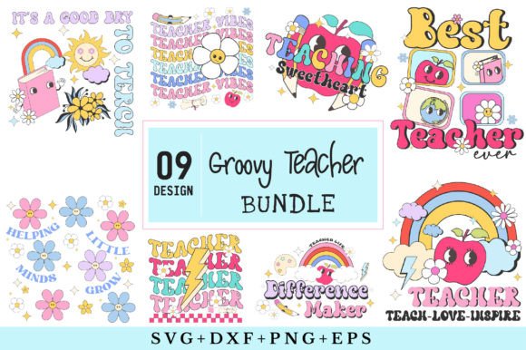 Download Groovy Teacher SVG Design Bundle - Premium Bundle