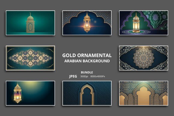 Download Gold Ornamental Arabian Backgrounds - Backgrounds Collection
