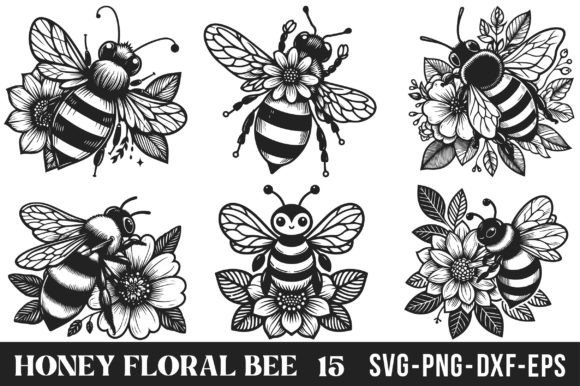 Download Honey Floral Bee SVG Bundle - Premium Bundle