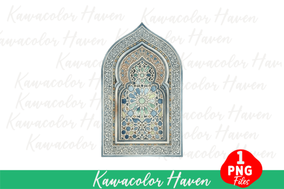 Download Watercolor Islamic Window Arabic Design - Arabic design Collection