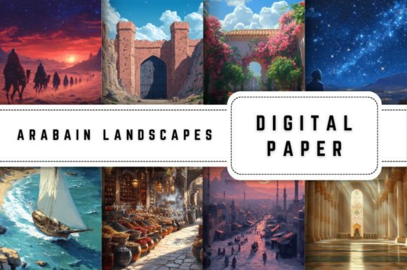 Download Arabian Digital Paper Backgrounds - Backgrounds Collection