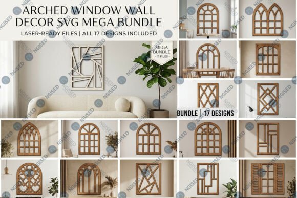 Download Arched Window Wall Decor SVG Mega Bundle - Wall decor Collection